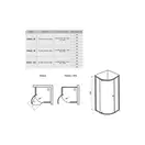 Душова кабіна напівкругла PIVOT PSKK3-90 Transparent, (37677101Z1) RAVAK