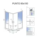 Душова Кабіна REA Punto 80x100 + Душовий Піддон Savoy KPL-1889-4087