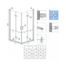 Душова Кабіна REA Molier Хром Double 100x100 KPL-6371-6371