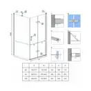 Душова Кабіна REA Molier Хром 100x80 KPL-6371-8534