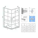 Душова Кабіна REA Molier Чорний Double 100x100 KPL-6963-6963