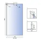 Душова Стінка REA Aero Хром 100 + EVO KPL-7551-08945