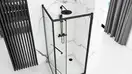 Душова Кабіна REA Space In Чорний 80x100 + Душовий Піддон Savoy Чорний KPL-8882-4087