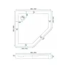 Душова Кабіна REA HEX 80x80 + Душевий Піддон 80x80 KPL-8969-8543