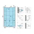 Душова Кабіна REA HEX 90x90 + Душевий Піддон 90x90 KPL-8979-8544