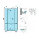Душова Кабіна Rea Axin 80x80 + Душовий Піддон 80x80 KPL-K8778-8544
