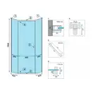 Душова Кабіна Rea Axin 90x90 + Душевий Піддон Чорний 90x90 KPL-K8779-8543