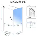 Душова кабіна REA MAXIM 90х90 L (REA-K0263)