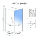 Душова кабіна REA MAXIM 90х90 P (REA-K0267)