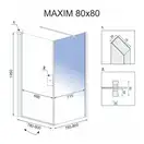 Душова кабіна REA MAXIM 80х80 P (REA-K0268)