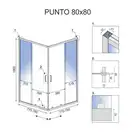 Rea Punto Душова кабіна, 80х80, прозора (REA-K0863)