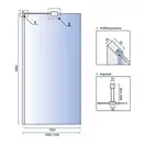Душевая стенка REA AERO N 110 CHROME (REA-K3021)