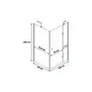 Душова Кабіна REA Easy Clean MADOX 80x100 Хром REA-K4512