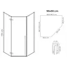 Душевая кабина REA DIAMOND GOLD 90х90 (REA-K4904)