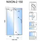 Душевая дверь REA NIXON-2 150 L CHROME (REA-K5008)