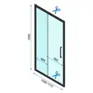 Душевая дверь REA RAPID SLIDE 110 CHROME (REA-K5601)