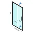 Душевая дверь REA RAPID SLIDE 120 CHROME (REA-K5602)