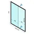 Душевая дверь REA RAPID SLIDE 140 CHROME (REA-K5604)