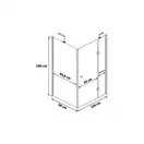 Душова Кабіна REA Easy Clean MADOX 90x120 Хром REA-K5630