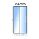 Душевая дверь REA SOLAR BLACK 90 (REA-K6319)
