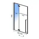 Душевая дверь REA FARGO BLACK MATT 100 (REA-K6330)
