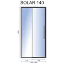 Душевая дверь REA SOLAR 140 BLACK (REA-K6359)