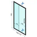 Душевая дверь REA RAPID SLIDE 110 BLACK (REA-K6401)