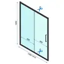 Душевая дверь REA RAPID SLIDE 140 BLACK (REA-K6404)