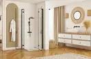 Душевая кабина REA HUGO BLACK 80*80 двойная (REA-K6600)
