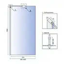 Душевая стенка REA AERO N 100 CHROME (REA-K7551)