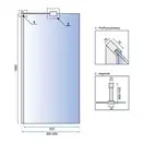Душевая стенка REA AERO N 90 CHROME (REA-K7553)