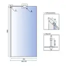 Душевая стенка REA AERO N 70 CHROME (REA-K7840)