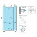 Душевая кабина REA  AXIN CHROM 80х80 (REA-K8778)
