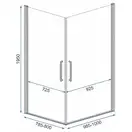 Душова кабіна REA RUBIK BLACK MAT 90х90 (REA-K9231)