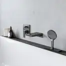 Шланг для лійки Hansgrohe SBox Square 1,45 м виразний в борт ванни, Brushed Black (28010340)