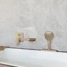 Шланг для лійки Hansgrohe SBox Square 1,45 м виразний в борт ванни, Polished Gold Optic (28010990)
