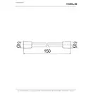 Душовий шланг 1500 мм Polar White (AD135-57WM), Nobili (AD135/57WM)