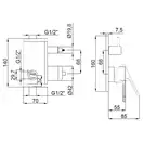 15490721 Lento Optimal Змішувач для ванни вбудовуваний, к-т з душовою системою, хром Adell (15490721)