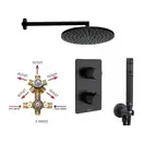 Bossini Cosmo Душевая система, черный матовый (H70596I00073 PLUS)