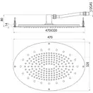 Комплект верхнього душа зі змішувачем і ручної лійкою Bossini Dream oval 470x320 мм, хром (Y3838800 PLUS)