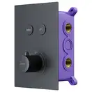 Душовий гарнітур прихованого монтажу Corsan Plomeria BLACK+BOX чорний з термостатом (646994)