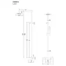 Душовий гарнітур Corsan LUGO CHROME з виливом (CMN014)