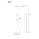 Душовий гарнітур Corsan ANGO BLACK MATT з термостатом (CMN019)
