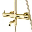 Душевой гарнитур Corsan LUGO GOLD с изливом (CMN01MGLW)