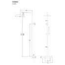 Душовий гарнітур Corsan LUGO BLACK MATT (CMN022)