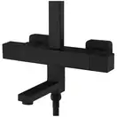 Душевой гарнитур Corsan ANGO BLACK MATT с термостатом и изливом (CMN02TBLW)