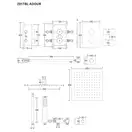 Душевая система с термостатом CORSAN ADOUR BLACK + BOX скрытого монтажа (Z01TBL)