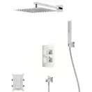 Душевая система с изливом и термостатом CORSAN ANGO 25 CHROME + BOX скрытого монтажа (ZA25TCHW)