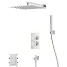 Душевая система с изливом и термостатом CORSAN ANGO 30 CHROME + BOX скрытого монтажа (ZA30TCHW)
