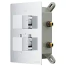 Душевая система с изливом и термостатом CORSAN ANGO 30 CHROME + BOX скрытого монтажа (ZA30TCHW)